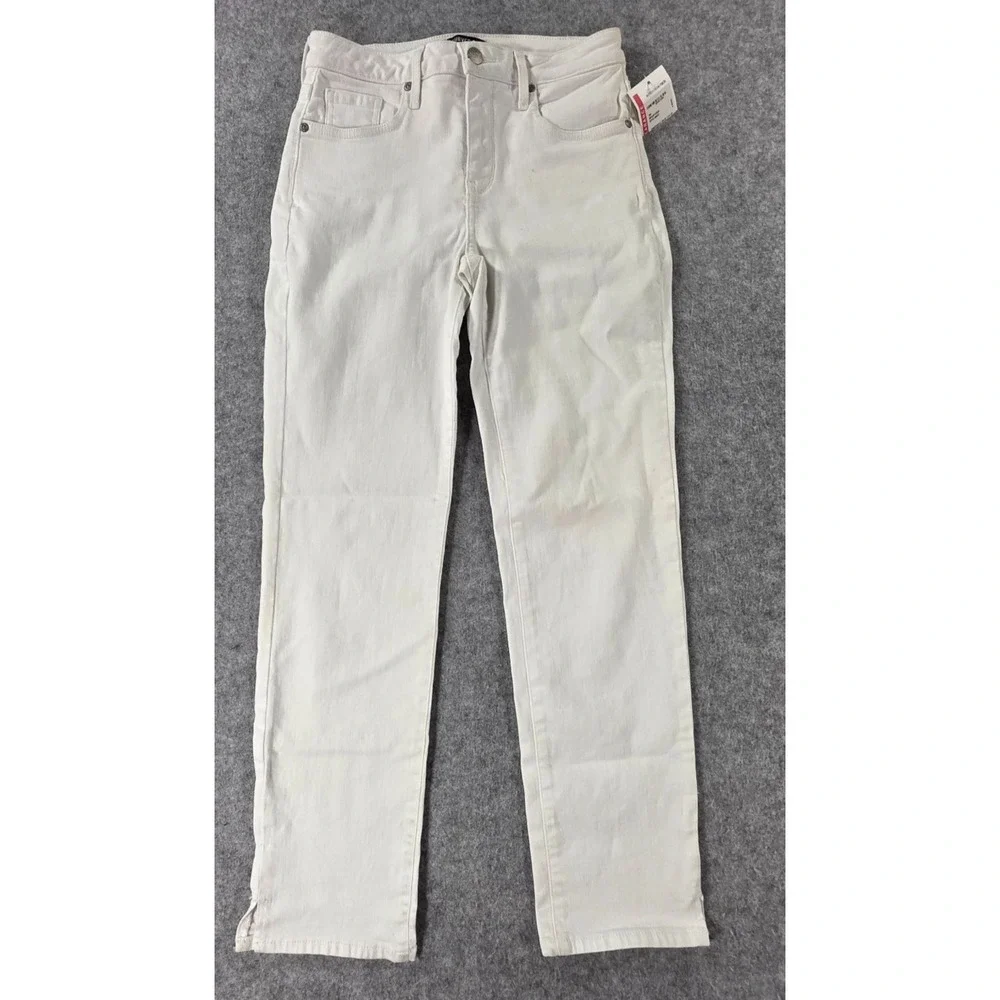 NYDJ Curves 360 Women's White Slim Straight Ankle Leg Jeans Size 0 Short NWT